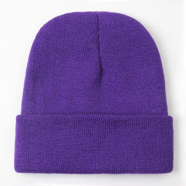Women's soft knitted winter beanie in assorted colors, unisex design by HSF Marketplace