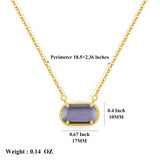 Women's vintage birthstone necklace by HSF Marketplace with stainless steel pendant
