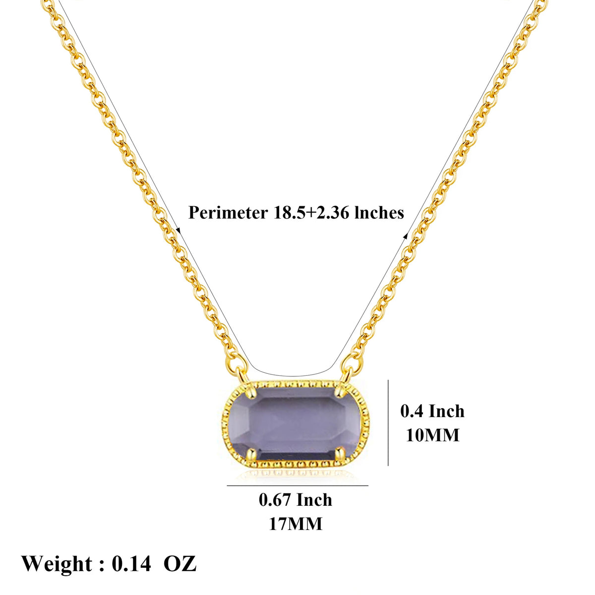Women's vintage birthstone necklace by HSF Marketplace with stainless steel pendant