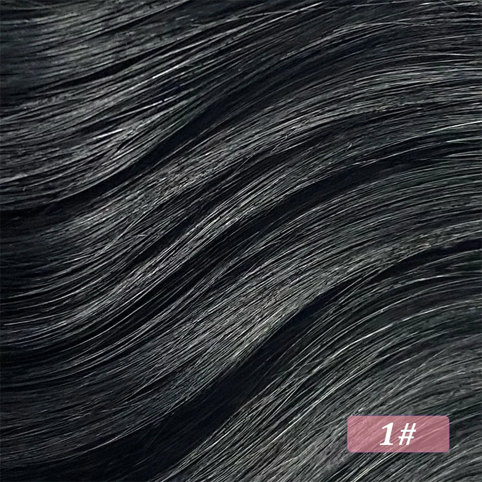 Straight wrap-around clip-in ponytail extensions, 200g Brazilian Remy human hair, 18–28 inch lengths