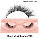 3D real mink false eyelashes, fluffy wispy short clusters by HSF Marketplace