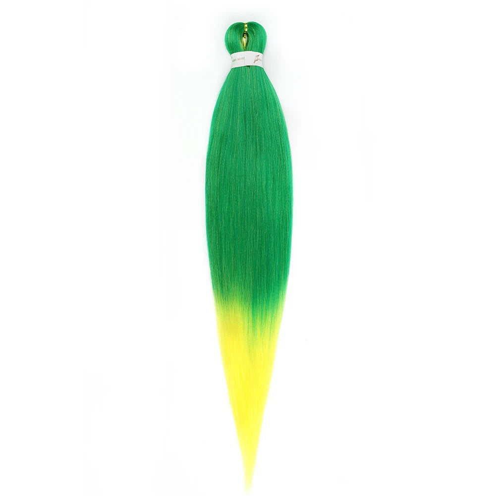 Pre-stretched Braids Hair Professional Itch Free Hot Water Setting Synthetic Fiber Ombre Yaki Texture Braid Hair Extensions