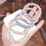 20pcs Colorful rubber bands, elastic hair bands for women 5 styles small and fine hair ponytail holders, colorful rubber bands