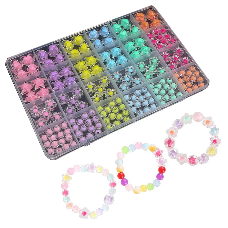 Colorful acrylic star beads kit, 177-piece DIY jewelry making set by HSF Marketplace