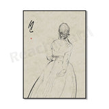 Korean hanbok canvas poster, colorful traditional attire artwork for Asian home decor by HSF Marketplace