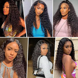 Deep Wave HD Lace Front Wig Water Wave Human Hair Wigs 40 Inch 13x6 Deep Wave Lace Front Wigs Wet and Wavy Human Hair Wigs Pre Plucked Deep Wave Lace Front Wigs