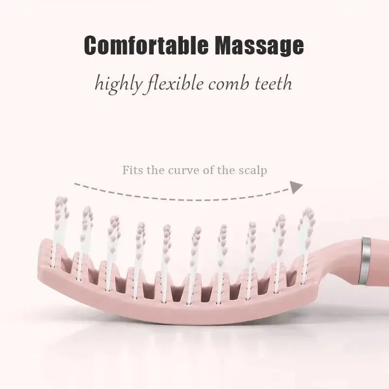 Big curved air cushion comb for all hair types, anti-hair loss hair styling tool by HSF Marketplace