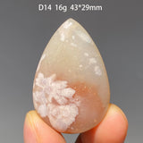 Pure Natural Madagascar Cherry Blossom Agate Water Drop Pendant Drilled Hole Healing Energy Crystal Home Decor DIY Jewelry Gift