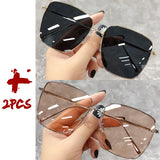 Luxury square sunglasses for women and men by HSF Marketplace featuring gradient lenses, retro design, perfect for travel and driving.