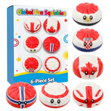 @@@@NEW Soccer Cup Event Souvenir  Styles Country Flag Squishy Toy Soft Squeeze Stress Relief Fidget Toy Football Fans Gifts