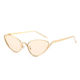 Alloy triangle cat eye sunglasses for women with vintage gradient lenses, UV400 protection, trendy outdoor fashion by HSF Marketplace