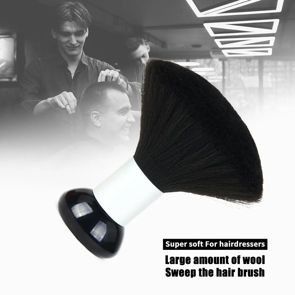 Soft Hair Brush Neck Face Duster Hairdressing Hair Cutting Cleaning Brush for Barber Salon Hairdressing Styling Barber Tools