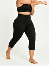 Women's plus-size seamless slimming shapewear pants with belly and hip sculpting design by HSF Marketplace
