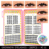 Natural Eyelash Clusters 320-piece volume mixed tray false eyelashes by HSF Marketplace