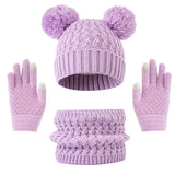 Children's winter hat, scarf, and glove set with snowflake design by HSF Marketplace
