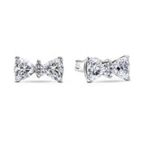 925 sterling silver sparkling herbarium cluster heart halo stud earrings for women, HSF Marketplace