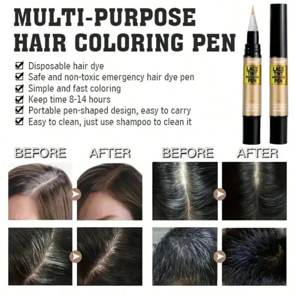 Wig Knot Concealer for Lace Grid Lace Dyeing Pen for Wigs Knots Healer Stick for Lace Wig & Frontal Part & Hairline, Portable