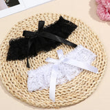 Women's lace bow leg ring garter belt, bridal thigh garter loop for lingerie cosplay costumes