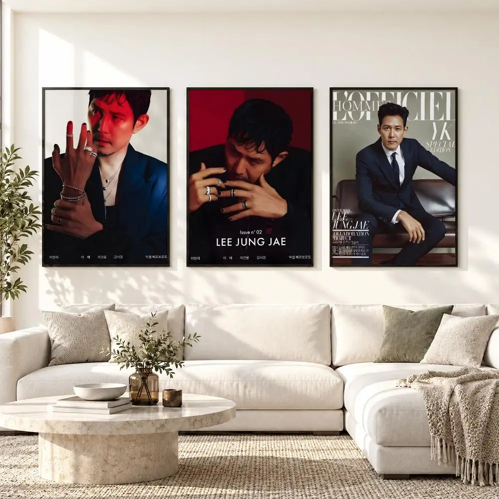 Lee Jung-jae portrait art poster for home decor, K-Culture merch by HSF Marketplace