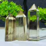 Natural Citrine Quartz Healing Pyramid Beautiful Home Decor Gift Mineral Stone Yellow Crystal Rod For Therapeutic Healing
