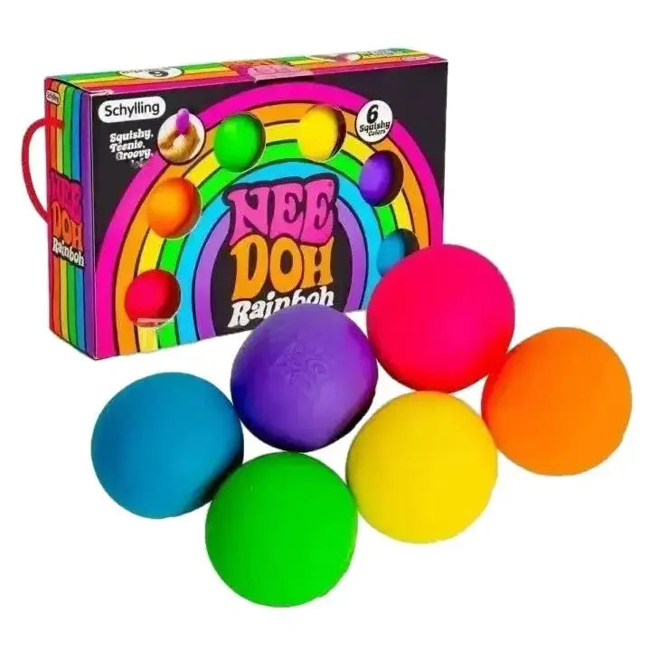 Needoh Rainbow Squishy Ball sensory fidget toy for teens by HSF Marketplace