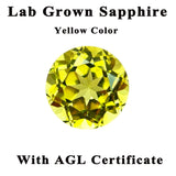 Lab Grown Sapphire Round Shape Royal Blue Color DIY Charms Jewelry Making Ring Necklace Earrings Main Materials Certificate