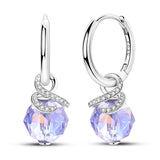 Hypoallergenic CZ zircon hoop earrings in 925 sterling silver by HSF Marketplace