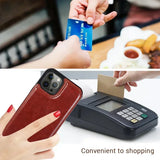 Leather wallet case with card slot for iPhone models by HSF Marketplace