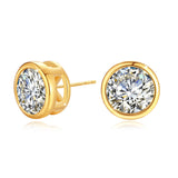 18K gold moissanite diamond stud earrings for women by HSF Marketplace