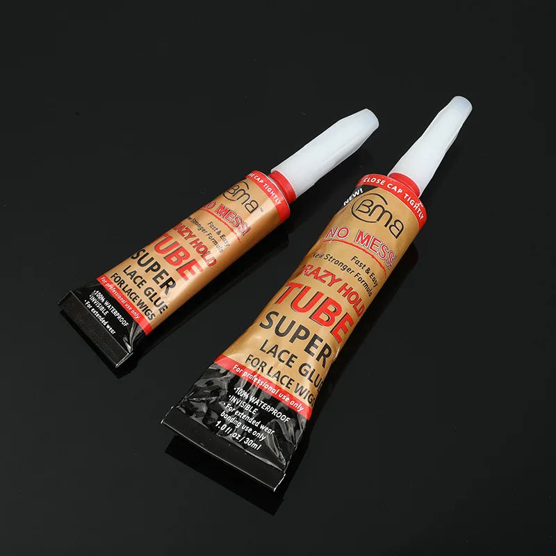 BMB Super Lace Wig Glue 12ml/30ml Waterproof Invisible Wig Adhesive, Strong Hold for Lace Front & Hairpieces, Professional