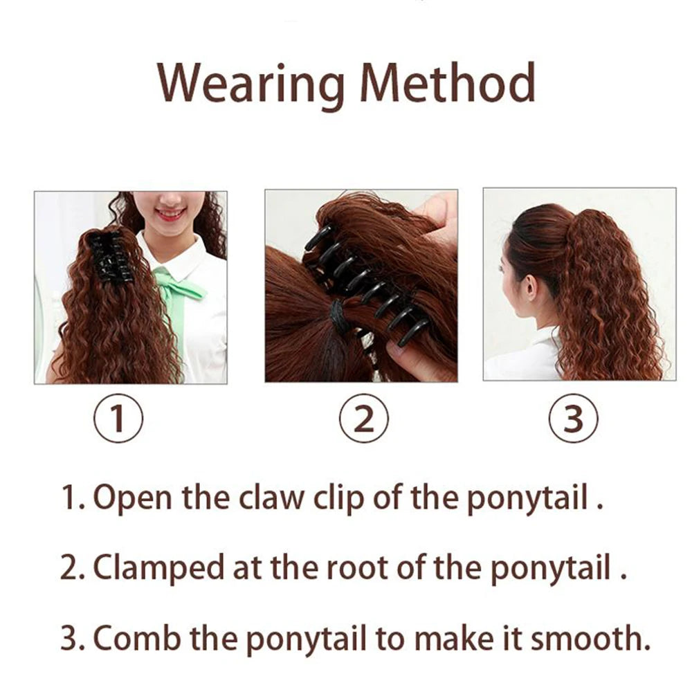 Human hair body wave drawstring ponytail extension, 8–26 inch ponytail hairpiece by HSF Marketplace
