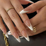 24-piece oval short pink ombre press-on false nails by HSF Marketplace for women and girls
