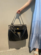 Large capacity women's split leather tote bag by HSF Marketplace, spacious everyday handbag with sturdy handles