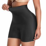 Women's high waist padded seamless butt lifter shaper shorts with hip pads and push-up design