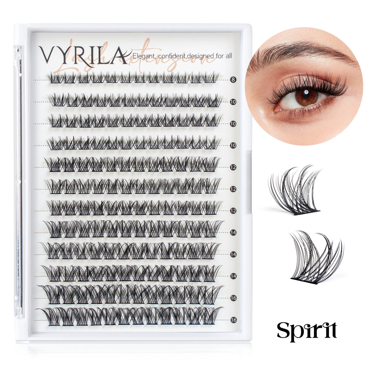 HSF Marketplace C Curl Mix lash clusters for natural 3D wispy false eyelash extensions