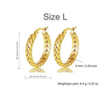 Elegant 18K gold plated stainless steel hoop earrings for women by HSF Marketplace