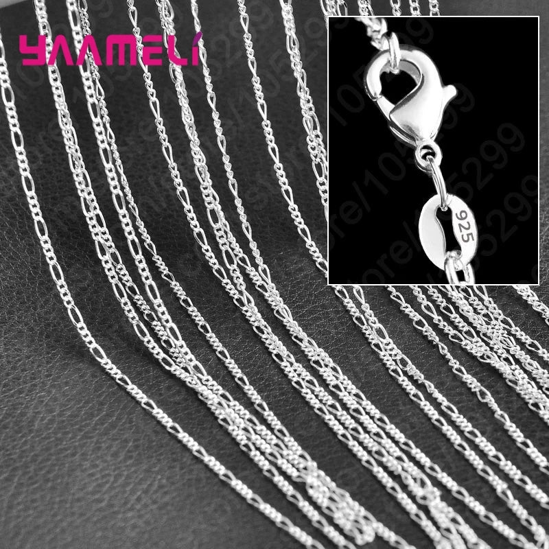 925 sterling silver charm link chain necklace 10-piece jewelry set by HSF Marketplace