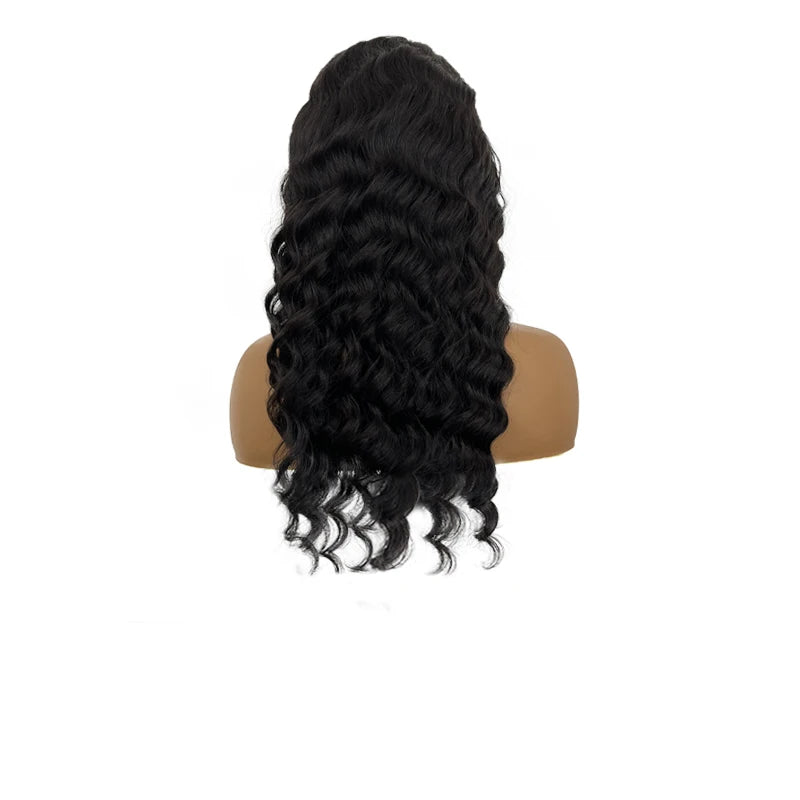 HSF Marketplace 250% density human hair headband wig with jerry kinky curly waves, Brazilian hair texture