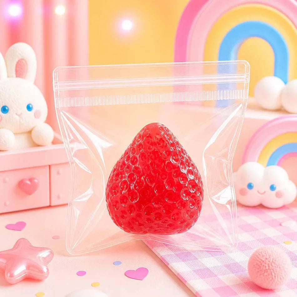 Mango Squishy Strawberry Soft Fruit Squeeze Fidget Toy Slow Rising Stress Anxiety Relief Decompression Home Office Party Gift