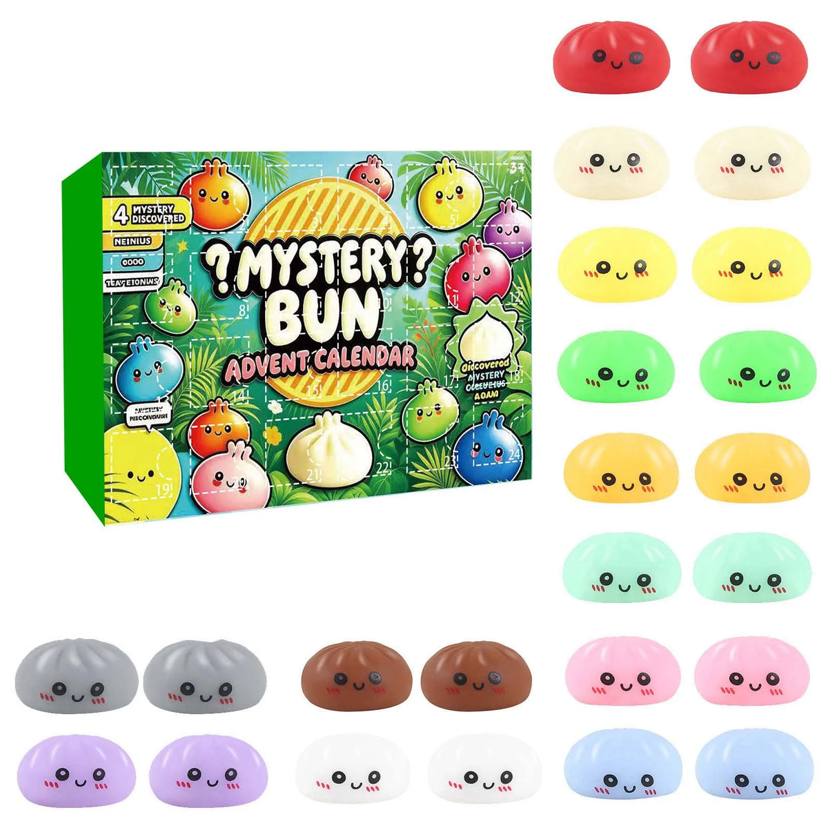 2026 Mysterious Dumplings 24-grid Christmas Advent Calendar sensory stress-relief toy by HSF Marketplace
