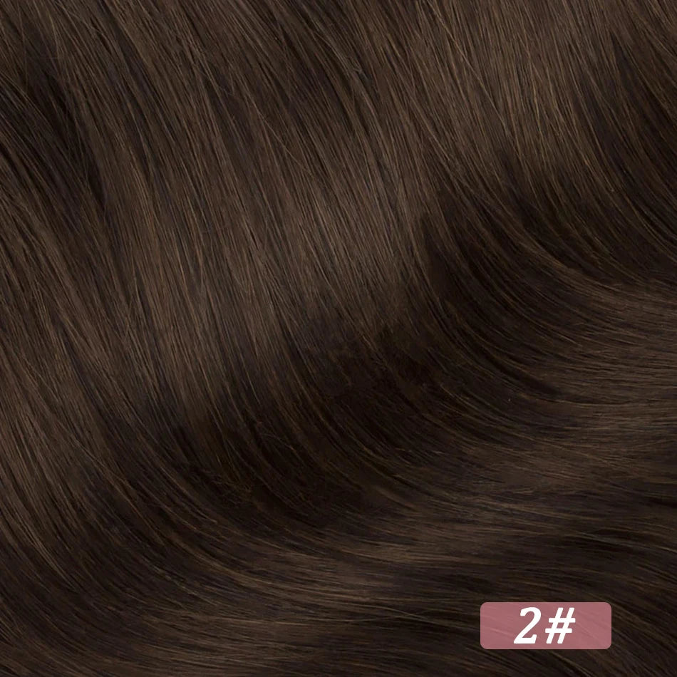 Straight Brazilian Remy human hair wrap-around clip-in ponytail extension, 200 grams, 18–28 inches