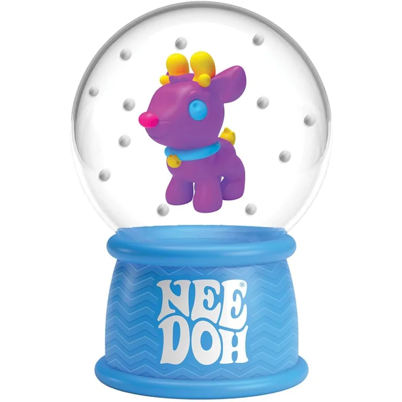Christmas snow globe squishy sensory toy by HSF Marketplace, soft and squeezable holiday-themed fidget for stress relief and sensory play.