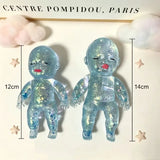Clear Doll Fidget Toy, Sequin Filled Interior, Anxiety Relief Toy for Students