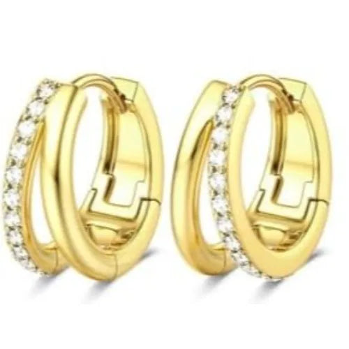 Drperfect 1Pair Flat Back Earrings for Women Surgical Steel Earrings for Sensitive Ears Hoop Stud Cartilage Tragus Piercings