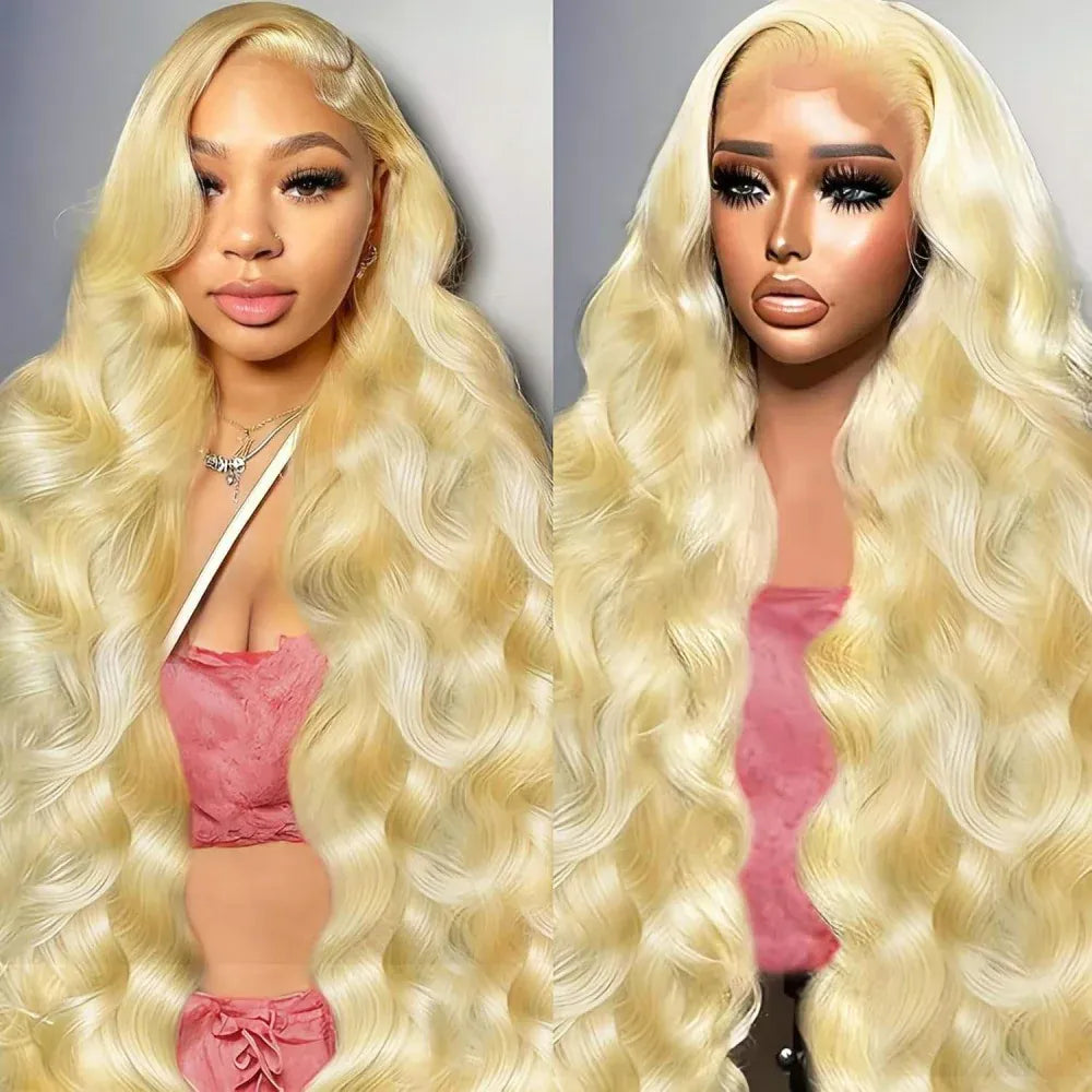 200% 250% Density 613 Blonde Lace Front Wigs Body Wave Human Hair 13x6 13x4 Hd Lace Frontal Wig Pre Plucked Brazilian Ponytail Human Hair Lace Frontal Wig For Women Ready to Wear On Clearance Sale Pre Plucked Wig Party Work