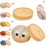 New 8.5cm Glitter Dumpling Glitter Dumpling Squishy with Box Dumplings Sensory Squeeze Toy for Stress Relief S