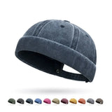 Women's hip hop beanie skullcap, brimless baggy melon cap with cuff and fisherman style