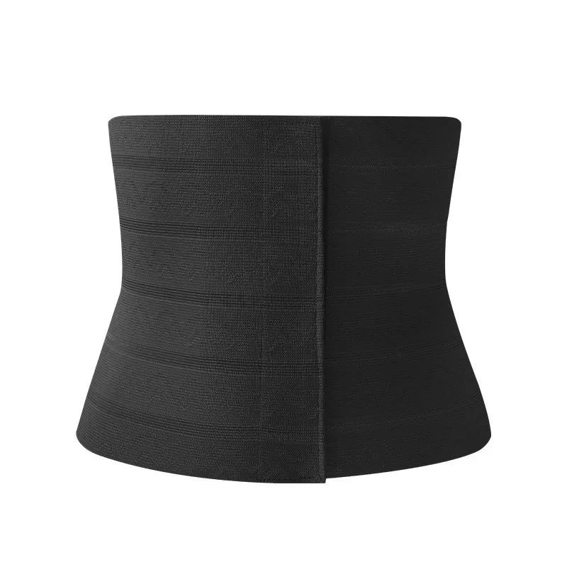 Women's waist trainer corset shapewear belt with double tummy control and slimming body shaper design