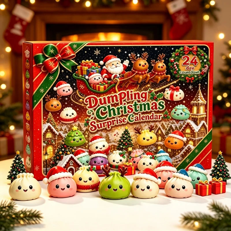 2026 Christmas Advent Calendar dumpling squishy sensory toy countdown gift box by HSF Marketplace