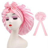 Adjustable satin bonnet for sleeping by HAIRSOFLY SHOP, comfortable hair protection accessory